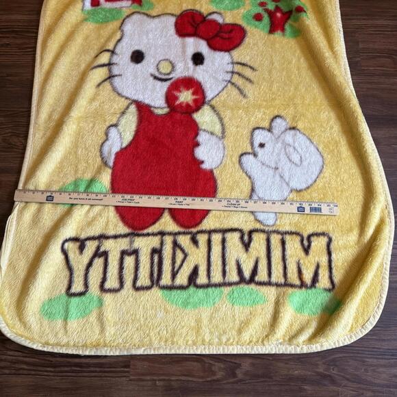 Vintage Ultra RARE 70s/80s MIMIKITTY Hello Kitty Baby‎ Blanket Size 42”x52” - Picture 7 of 9